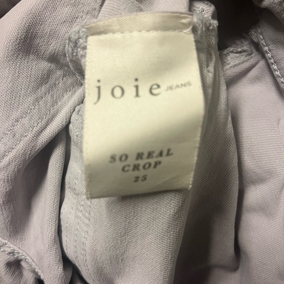 Joie cropped corduroy skinny pants in light grey. - Picture 4 of 4